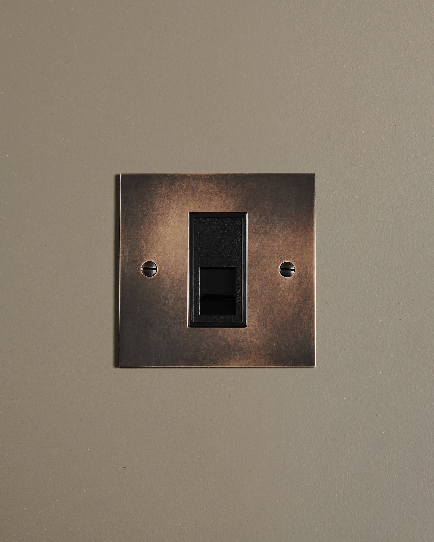 Oxidised Brass Classic Ethernet Outlet