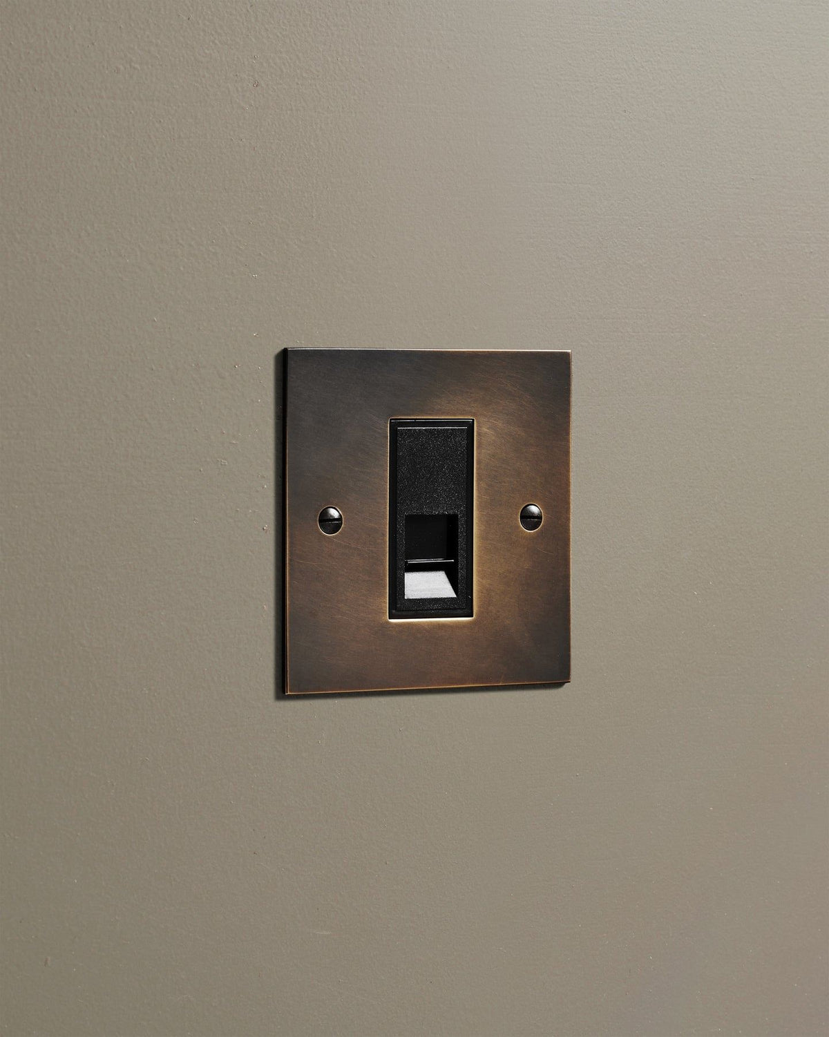 Oxidised Brass Classic Ethernet Outlet TEST