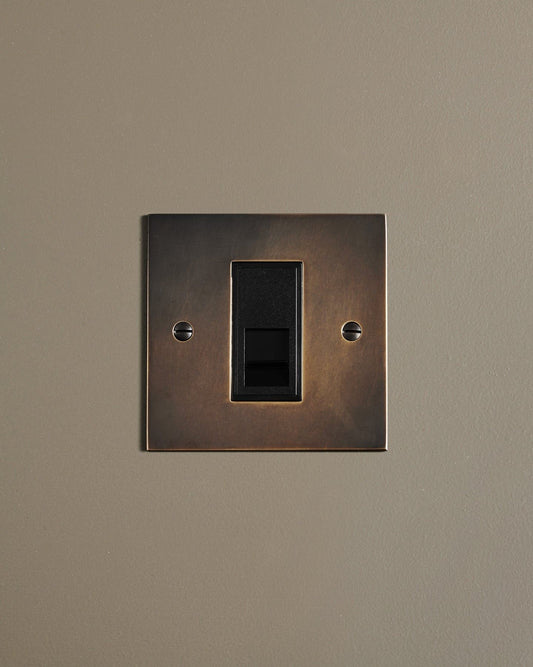 Oxidised Brass Classic Telecom Outlet