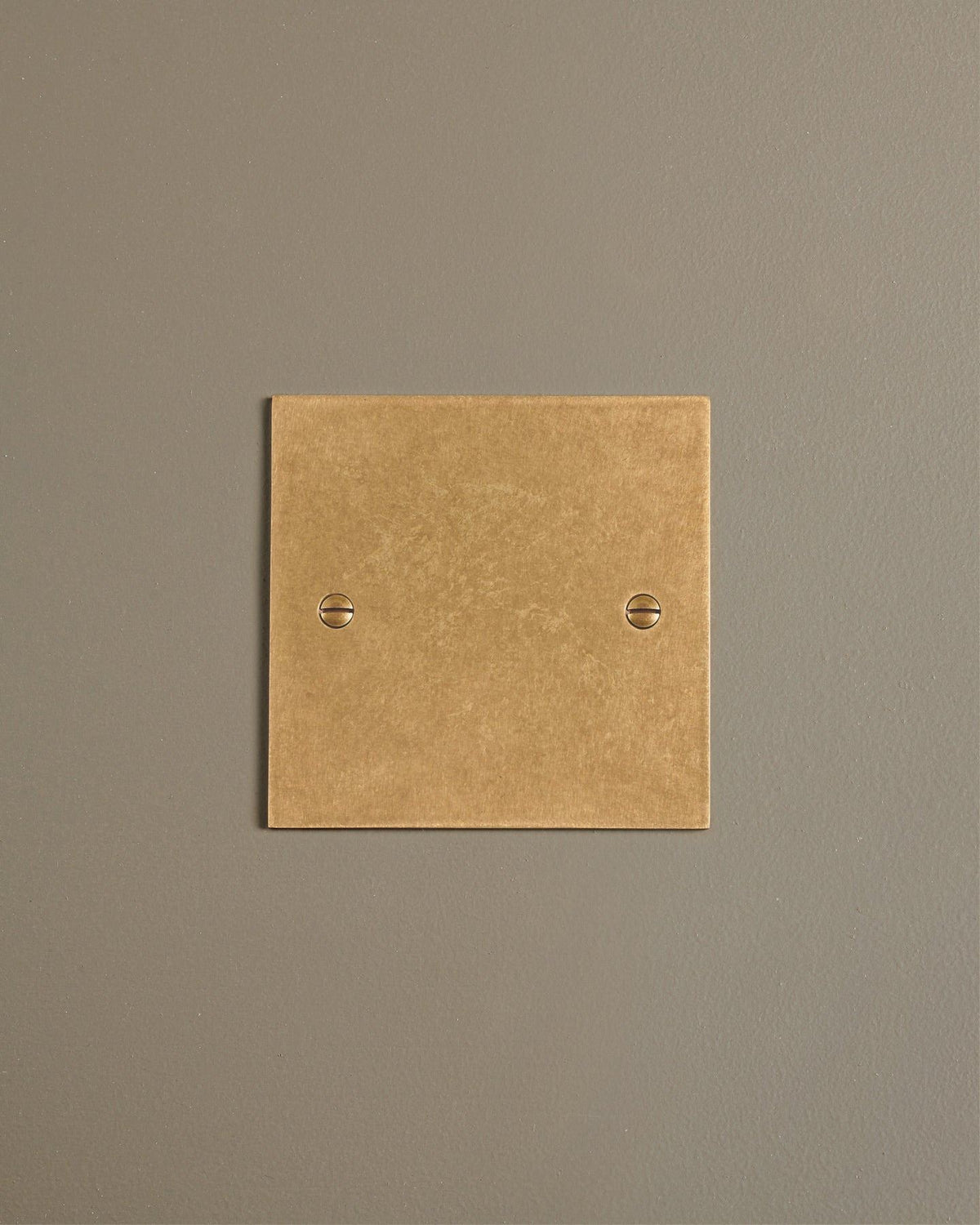 Aged Brass Classic Blank Plate TEST