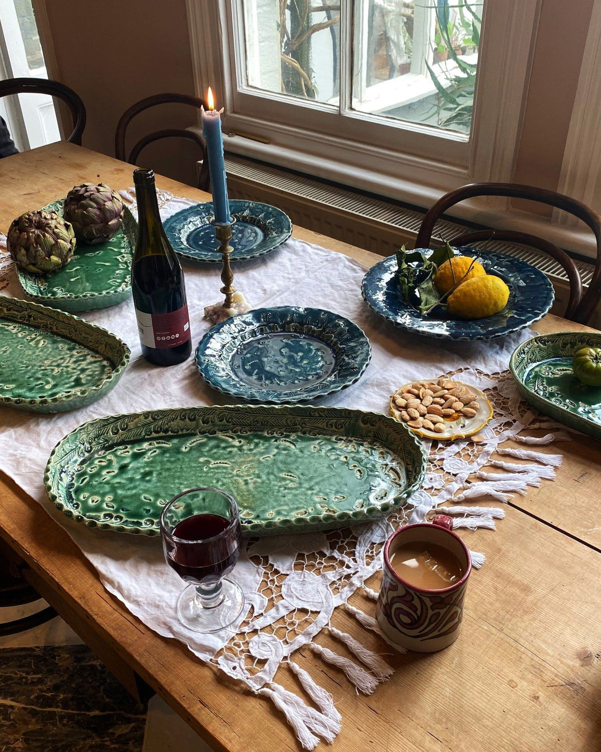 Oval Heirloom Platter - Indigo Blue TEST