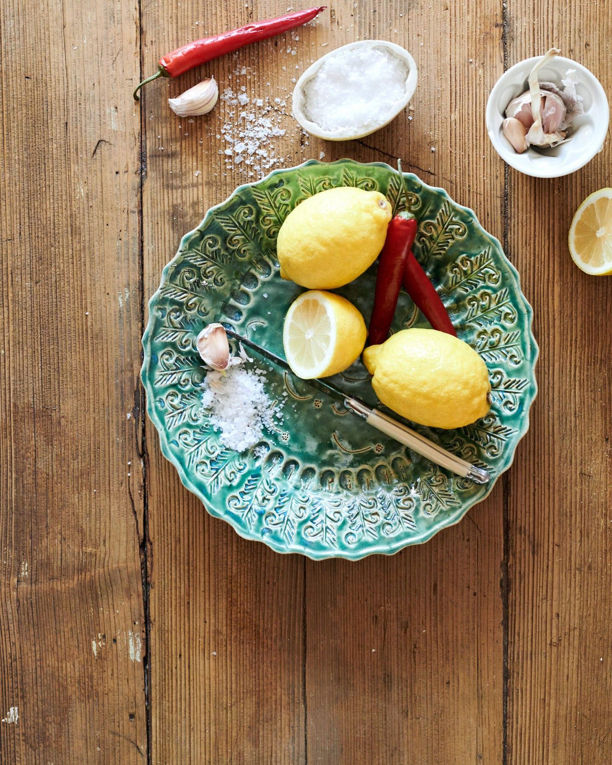 Round Heirloom Platter - Sea Green TEST
