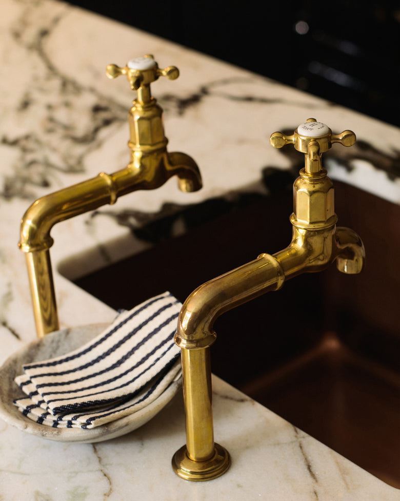 deVOL Aged Brass Mayan Taps
