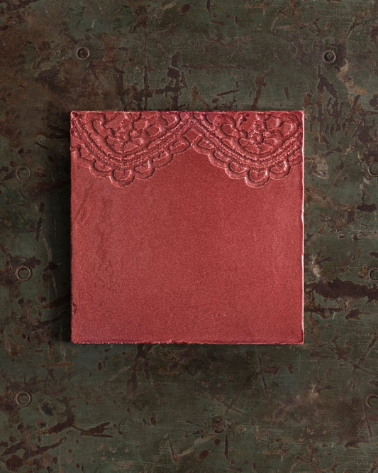 Rose Lace Market Tiles - Florentine Scallop Square