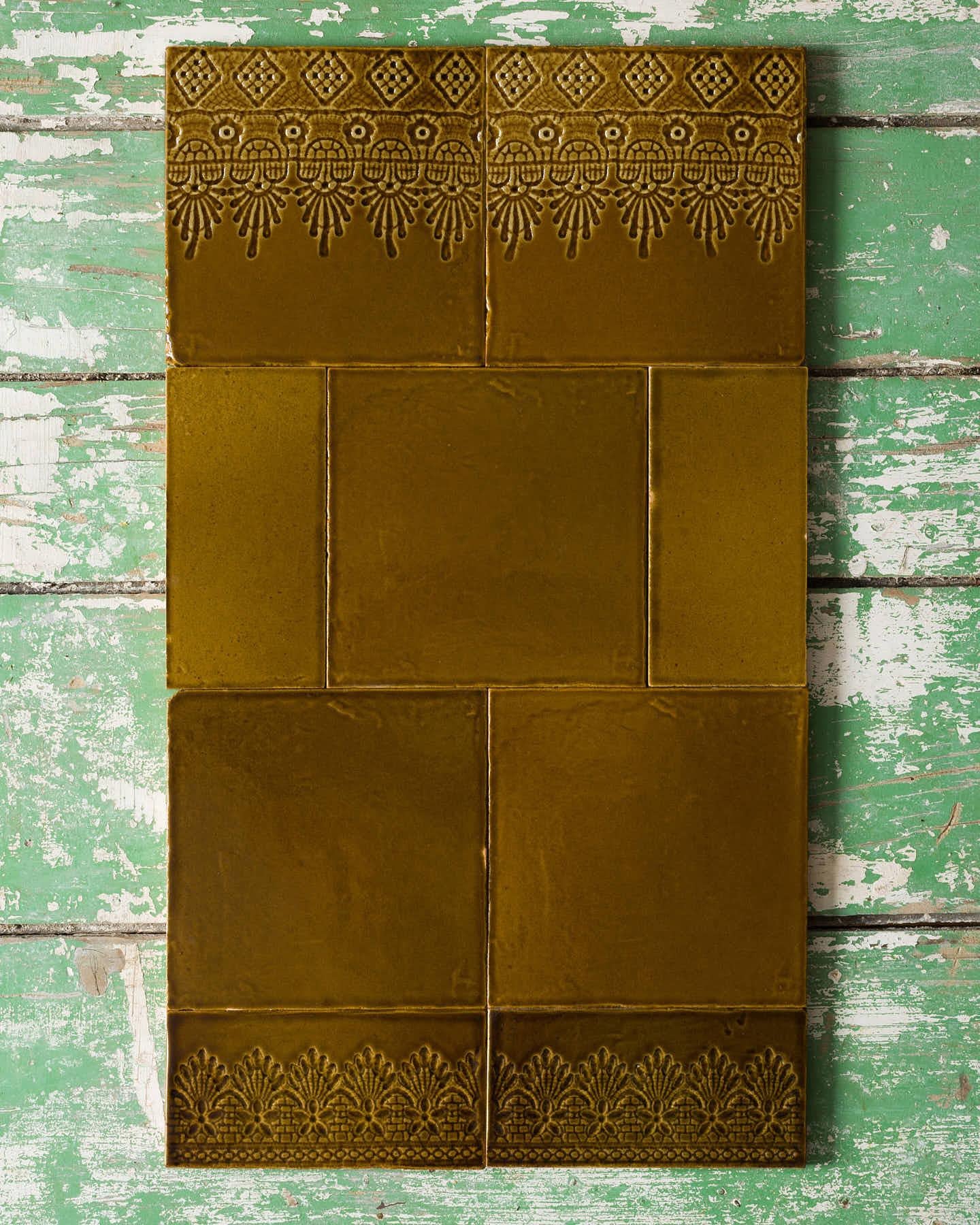 Sepia Lace Market Tiles - Plain Metro