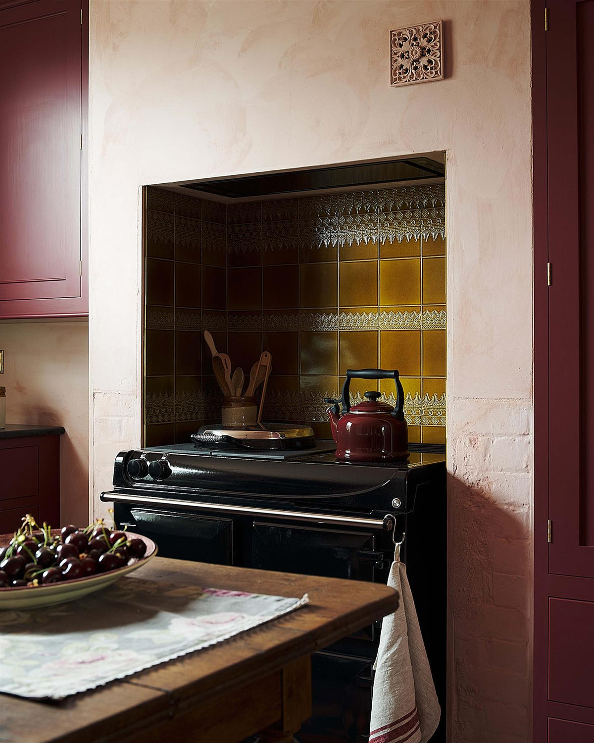 Sepia Lace Market Tiles - Plain Metro TEST